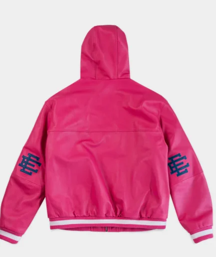 EE® Leather Bomber Pink Jacket